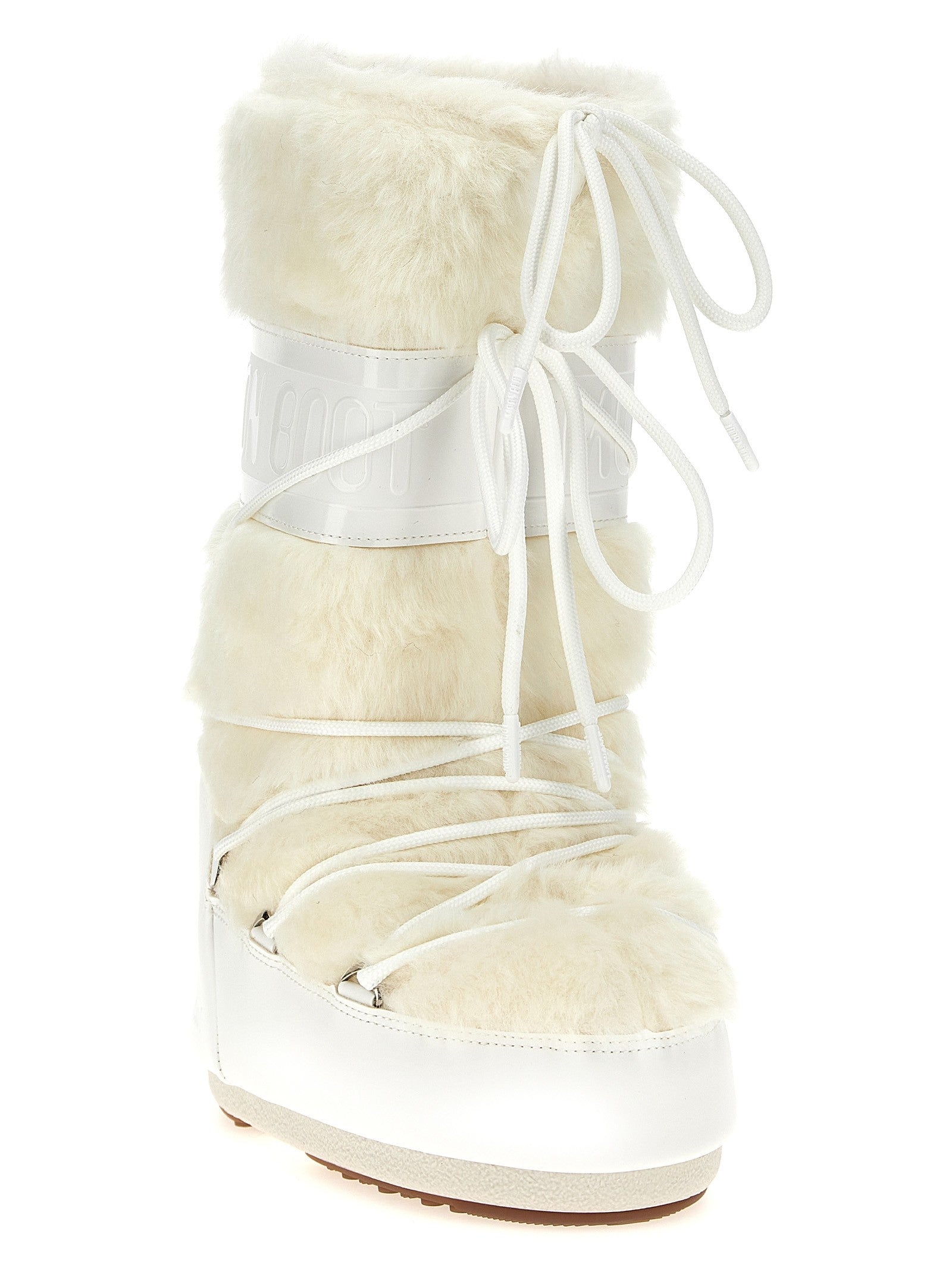 Moon Boot Icon Faux Fur Boots White