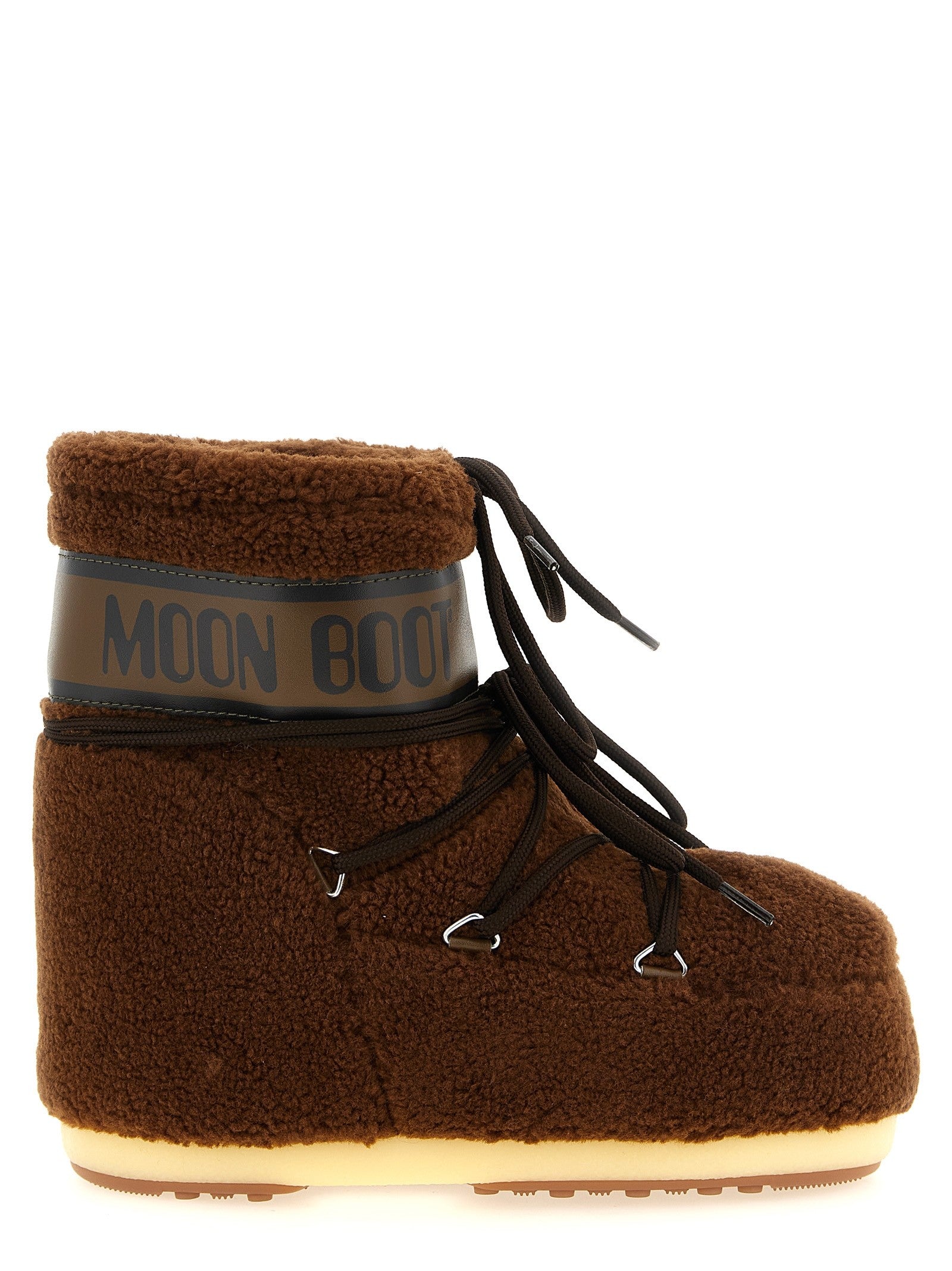 Moon Boot Icon Low Fleece Ankle Boots Brown