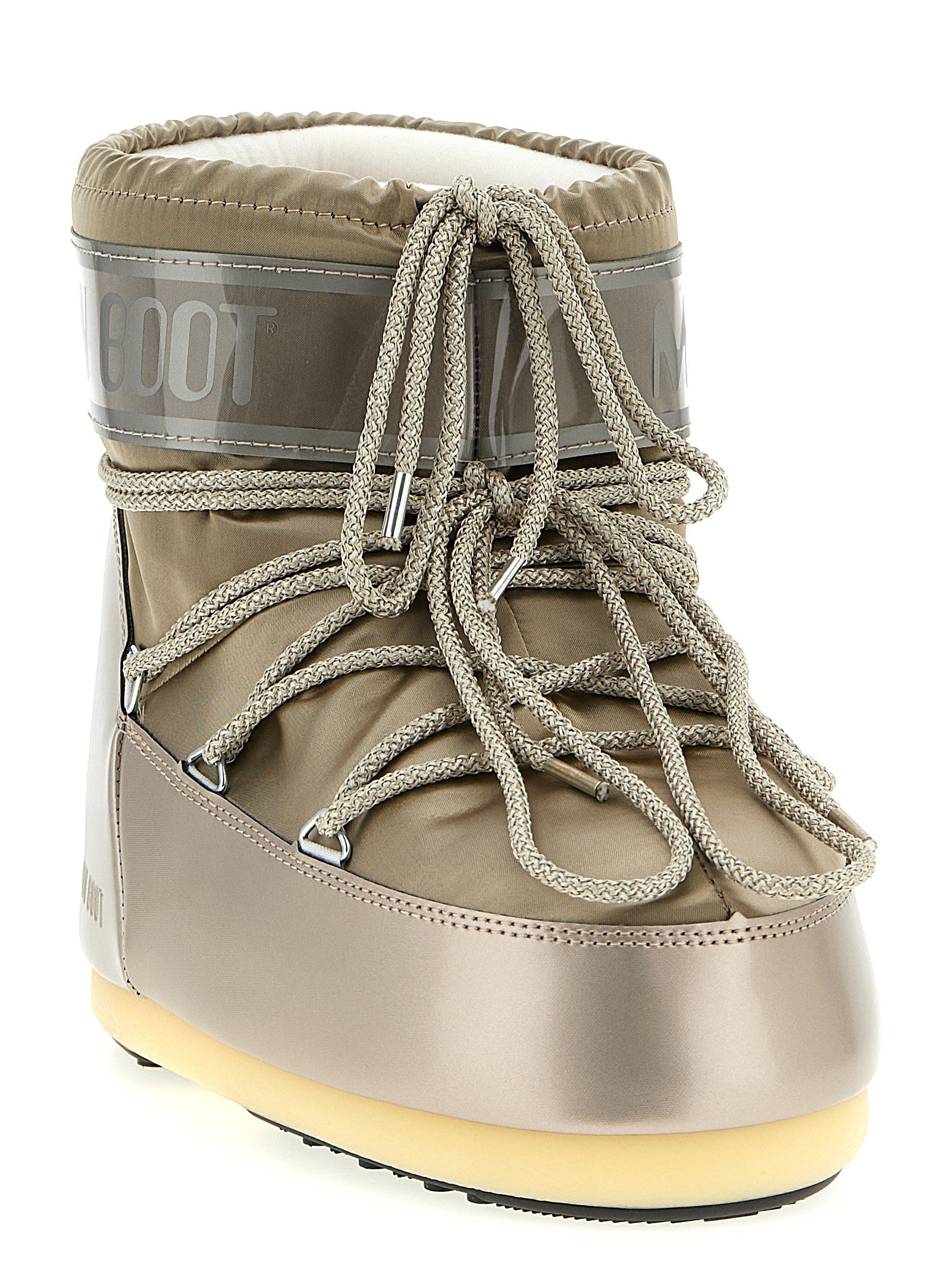 Moon Boot Icon Low Glance Ankle Boots Gold