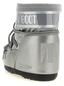 Moon Boot Icon Low Glance Ankle Boots Silver