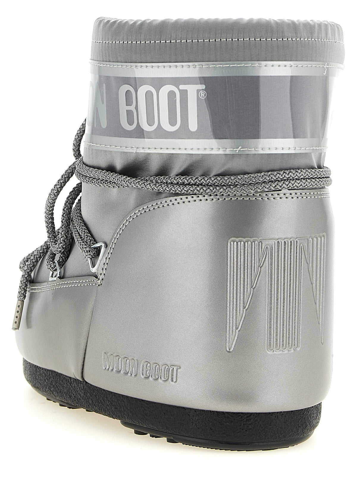 Moon Boot Icon Low Glance Ankle Boots Silver