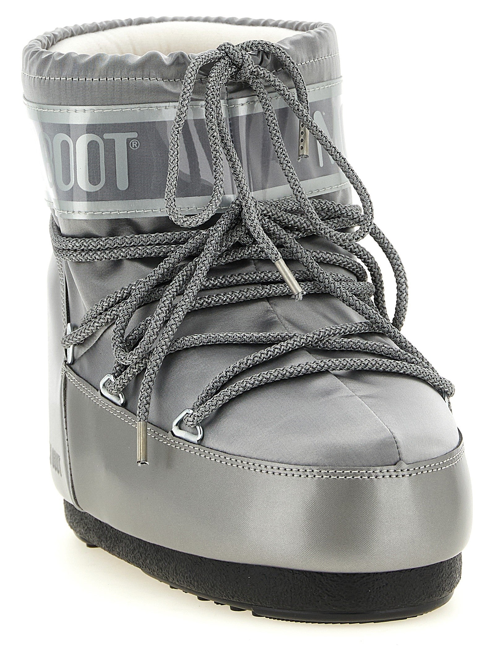 Moon Boot Icon Low Glance Ankle Boots Silver