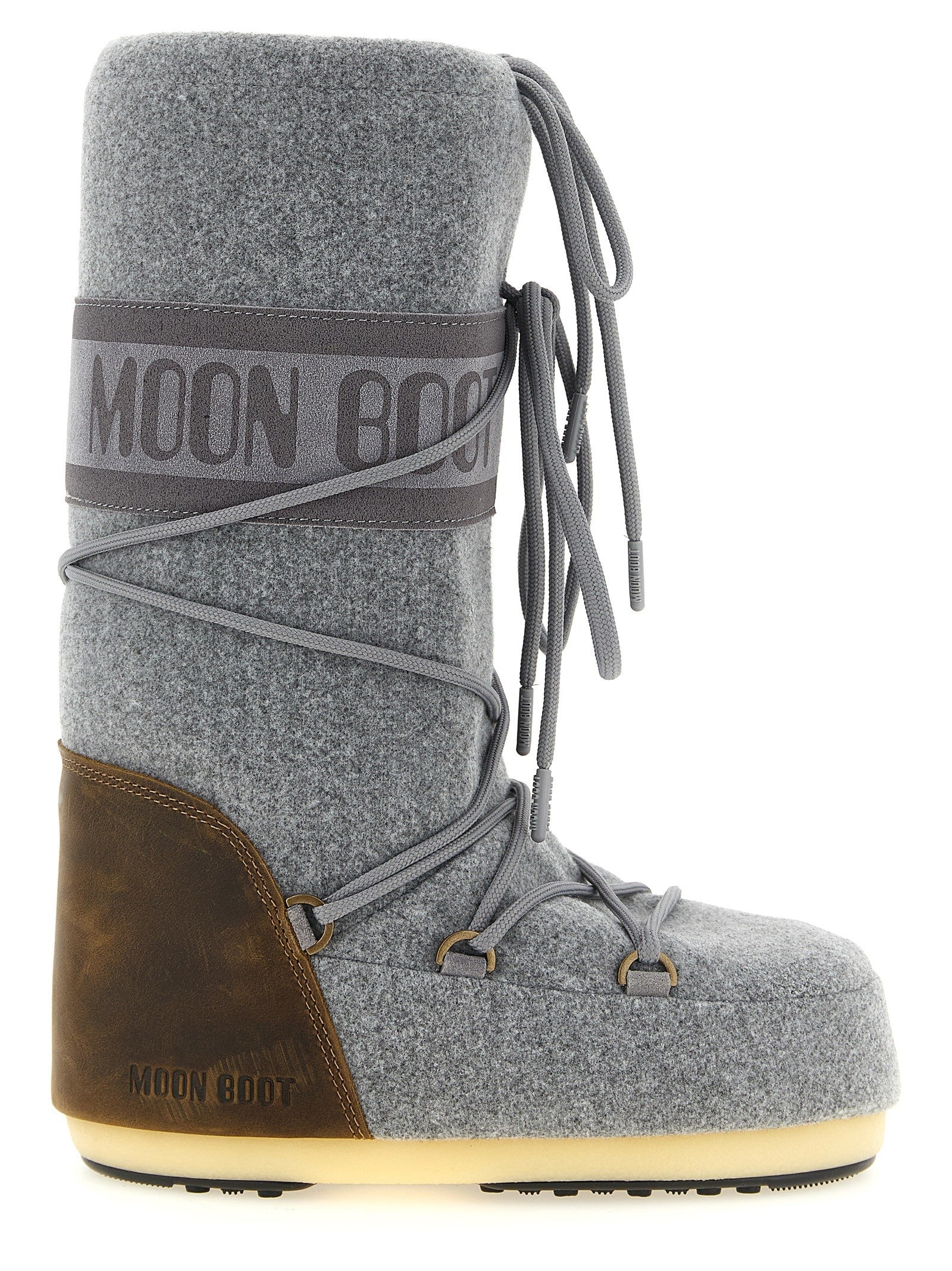 Moon Boot Icon Nubuck Felt Boots Grey