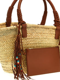 Alanui Icon Palm Leaf Big Handbag Brown