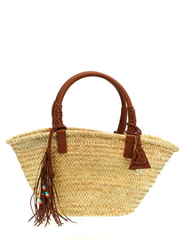 Alanui Icon Palm Leaf Big Handbag Brown