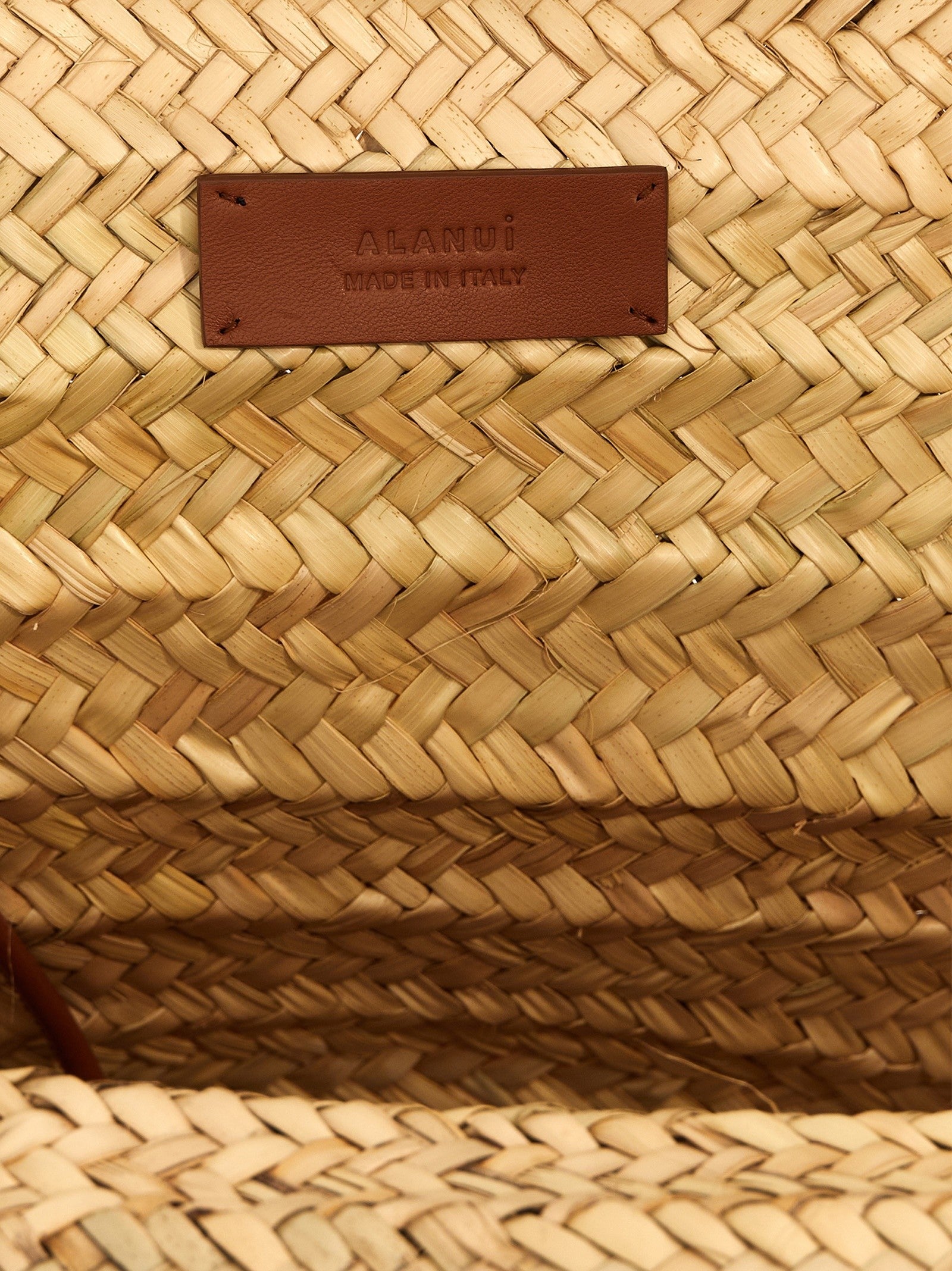 Alanui Icon Palm Leaf Big Handbag Brown