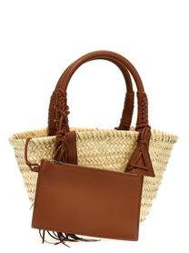 Alanui Icon Palm Leaf Small Handbag Brown