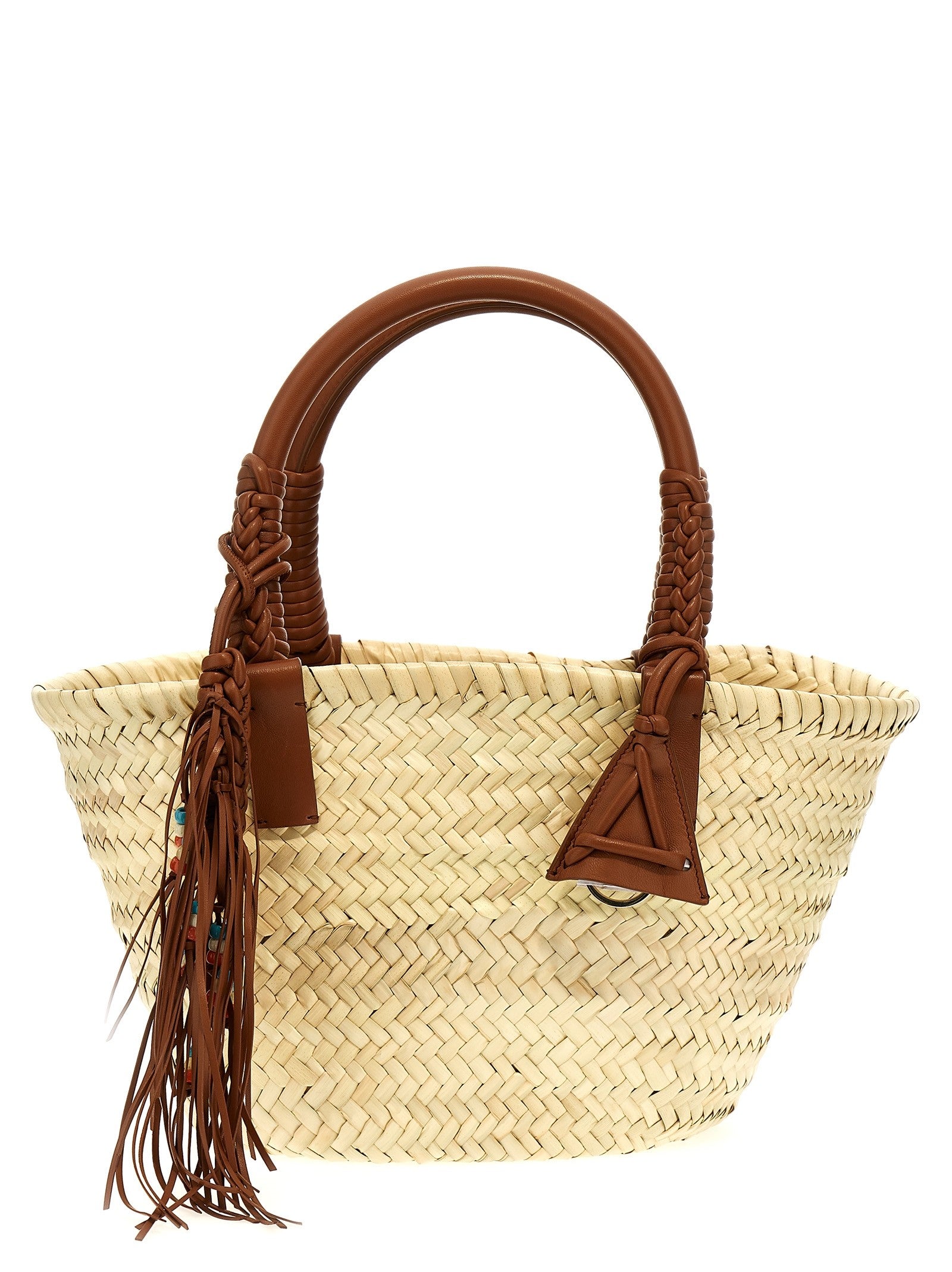 Alanui Icon Palm Leaf Small Handbag Brown