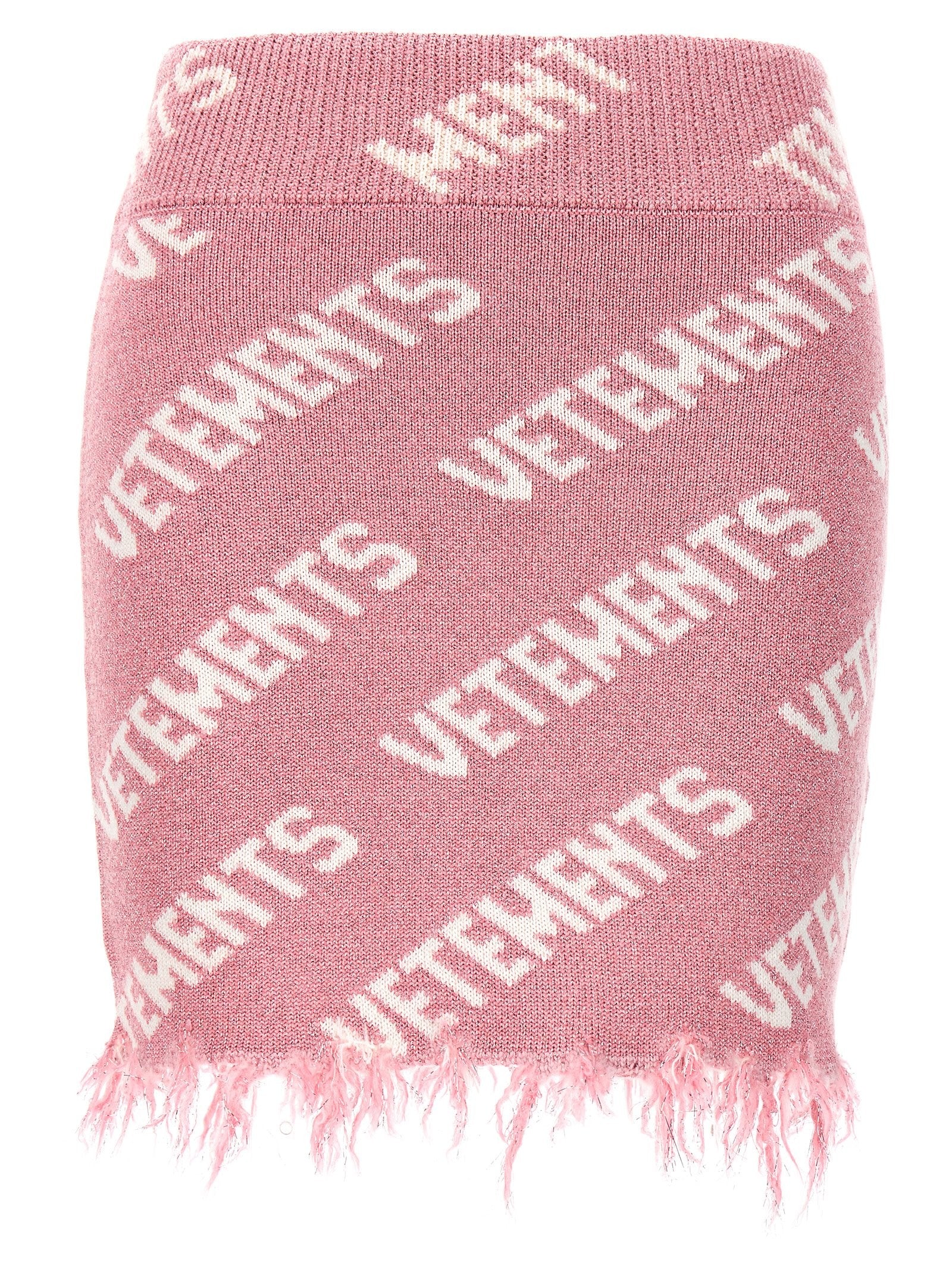Vetements Iconic Lurex Monogram Skirt Blue