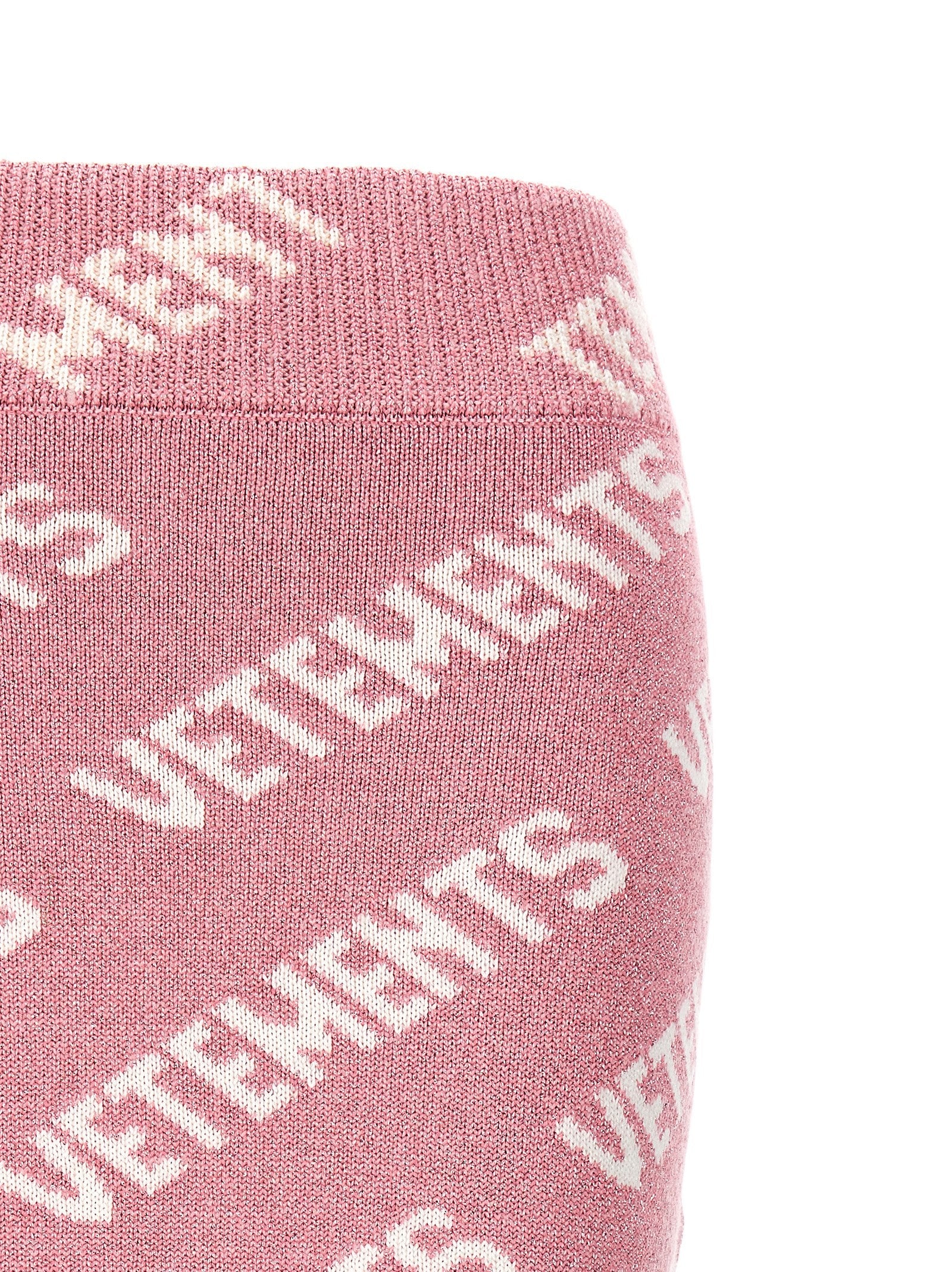 Vetements Iconic Lurex Monogram Skirt Blue