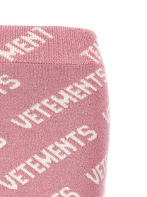 Vetements Iconic Lurex Monogram Skirt Blue
