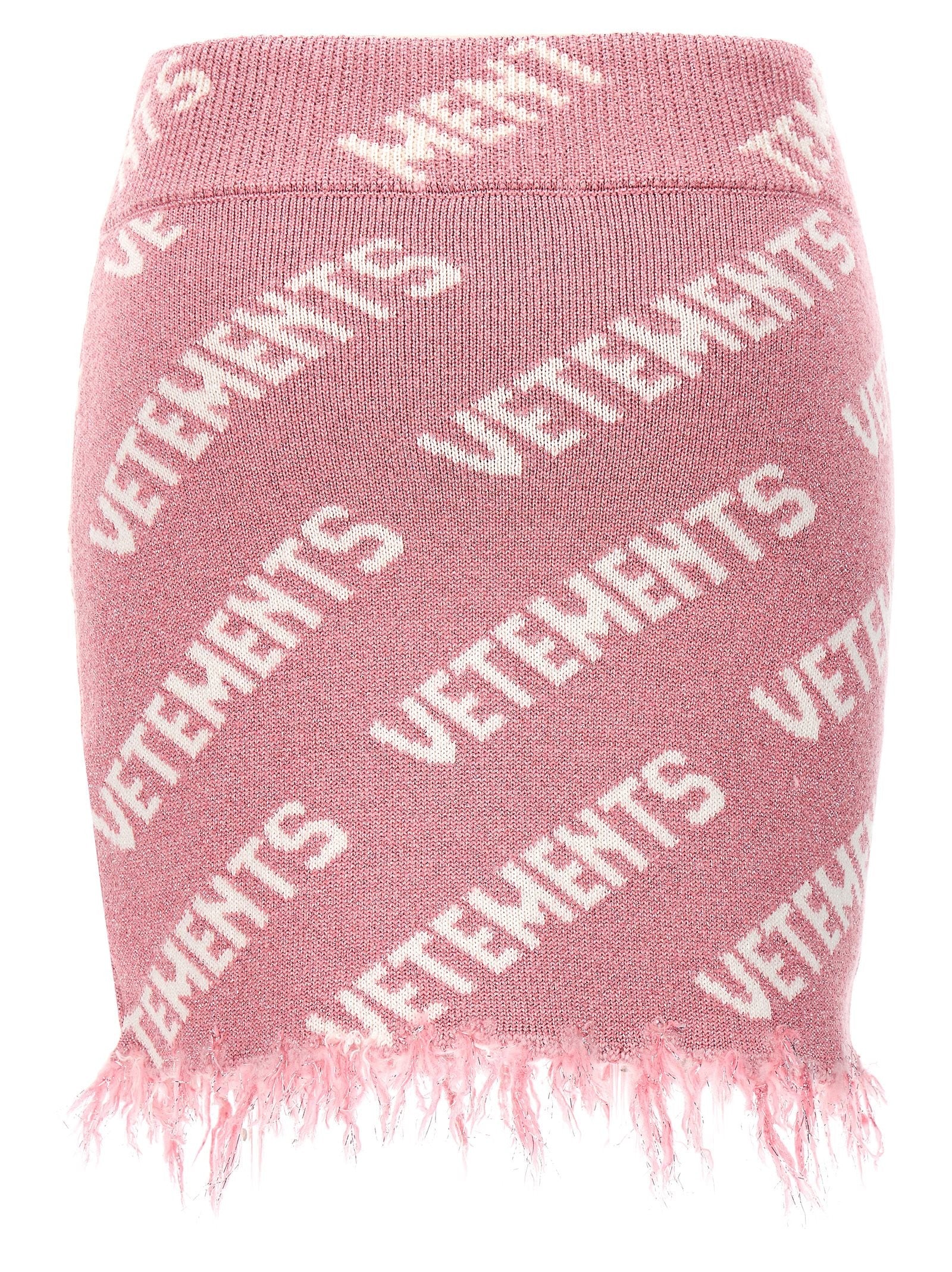 Vetements Iconic Lurex Monogram Skirt Blue