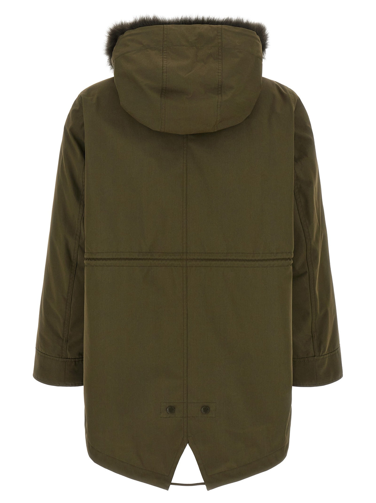 Yves Salomon Army Iconic Short Parka Green, view 3