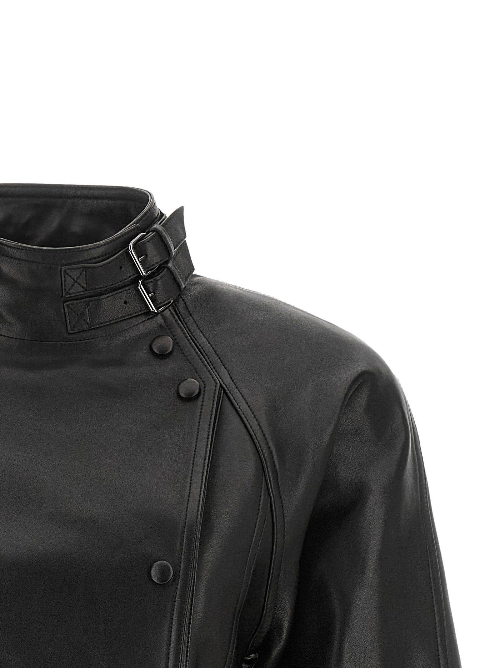 Balmain Iconica Leather Jacket Black