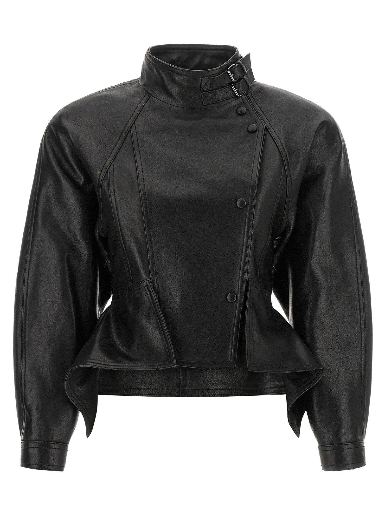 Balmain Iconica Leather Jacket Black