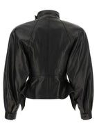 Balmain Iconica Leather Jacket Black, view 2