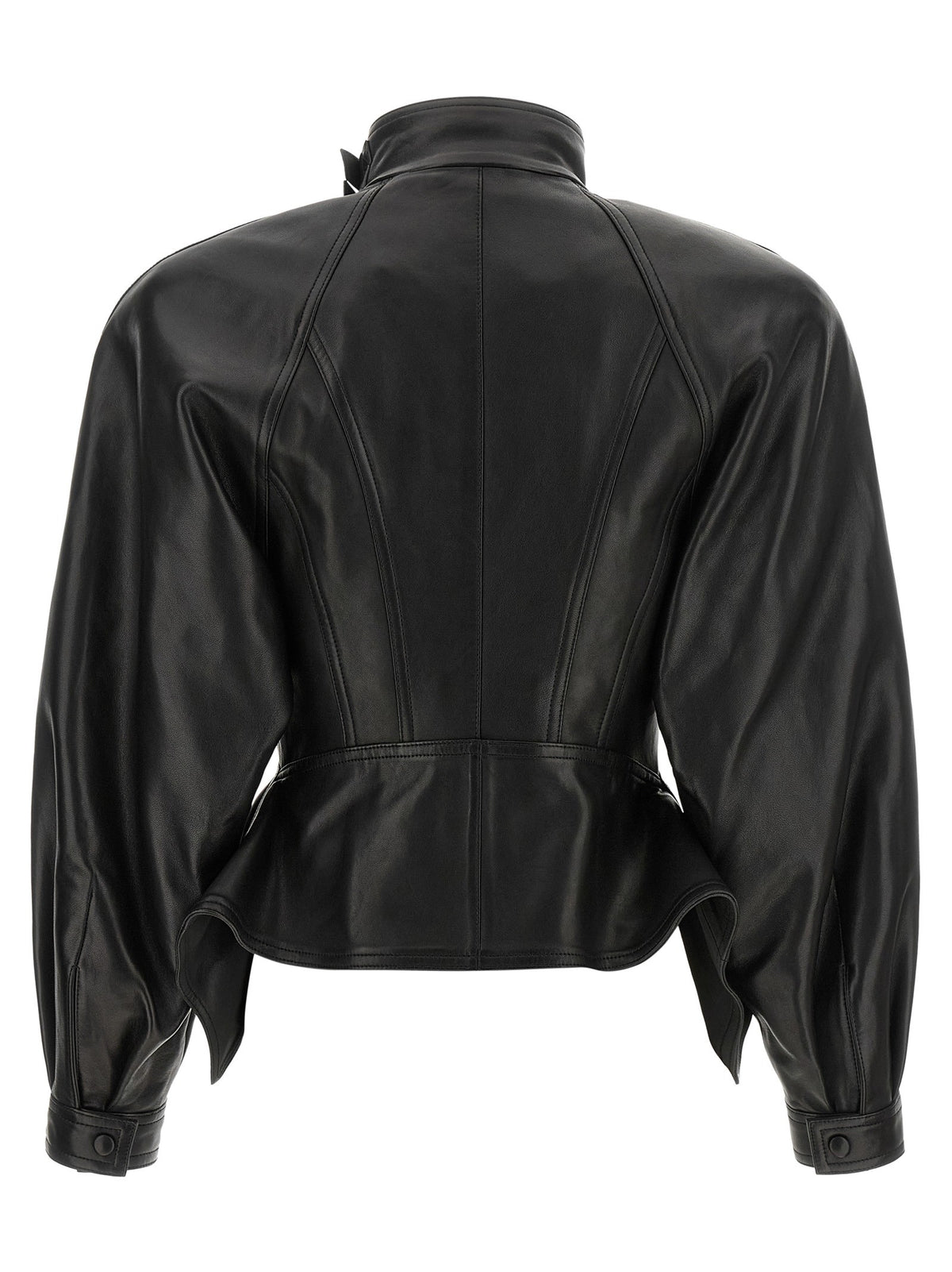 Balmain Iconica Leather Jacket Black, view 2