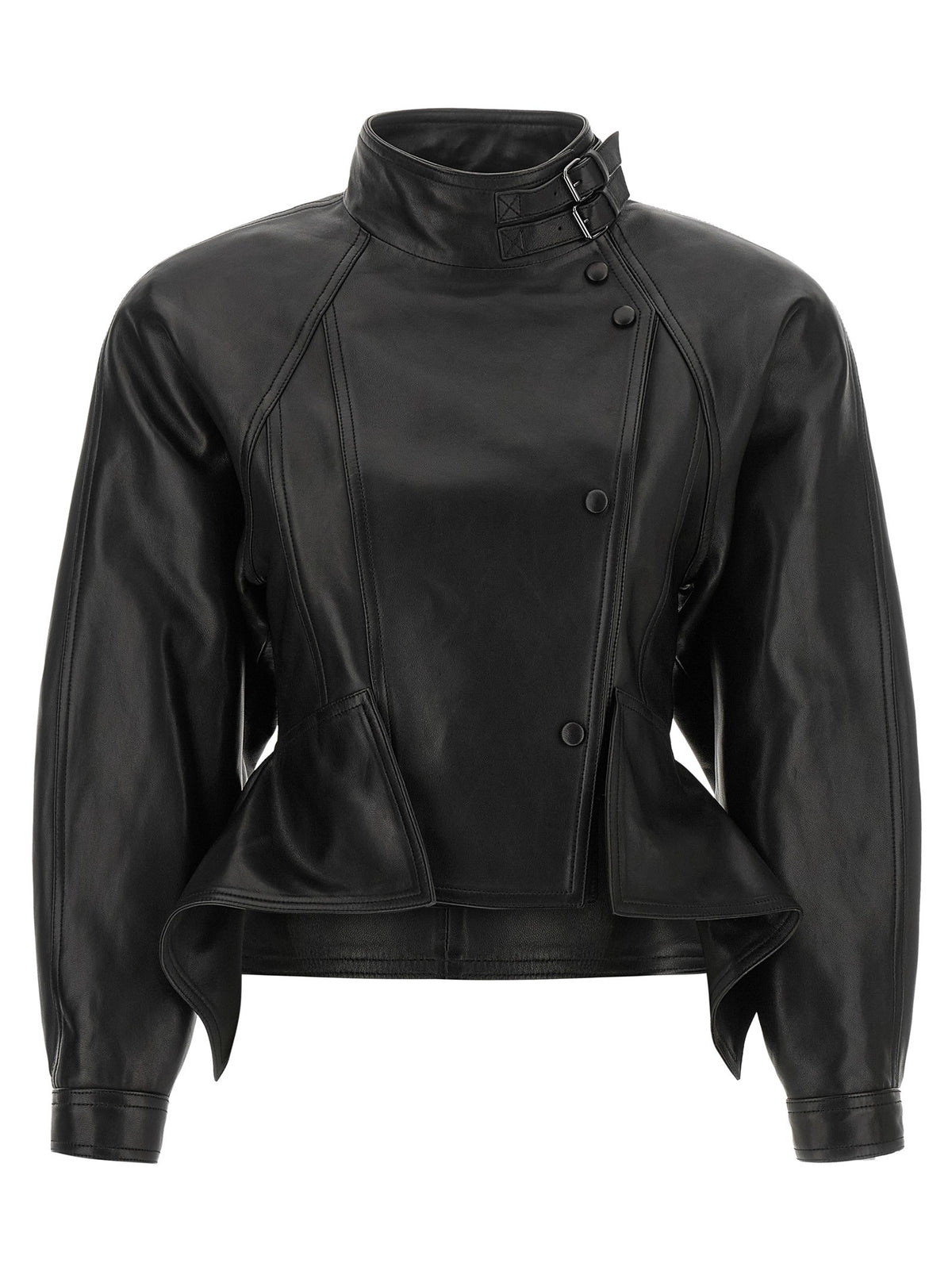 Balmain Iconica Leather Jacket Black