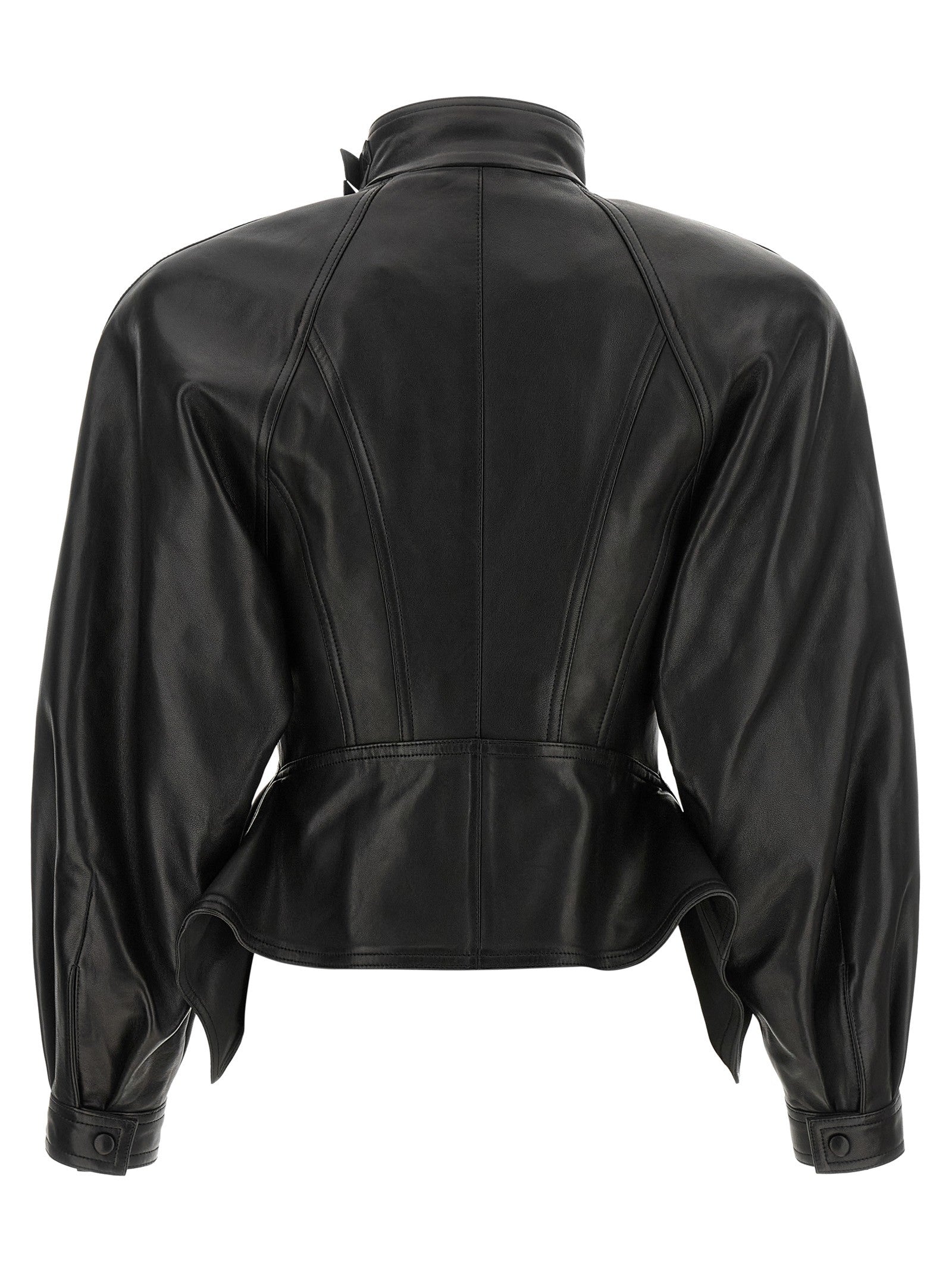 Balmain Iconica Leather Jacket Black