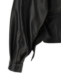 Balmain Iconica Leather Jacket Black