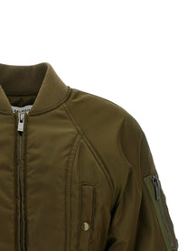 Balmain Iconica Nylon Bomber Jacket Green