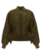 Balmain Iconica Nylon Bomber Jacket Green
