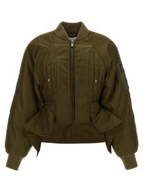 Balmain Iconica Nylon Bomber Jacket Green