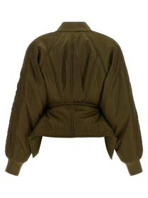 Balmain Iconica Nylon Bomber Jacket Green