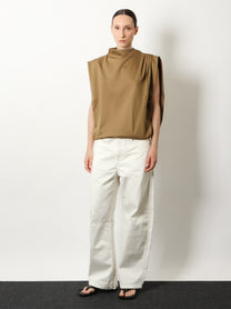 Soeur Women's Idris Organic Cotton Top Beige