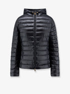 Moncler Women's Igelhood Recycled Longue Saison Short Down Jacket Black