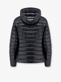 Moncler Women's Igelhood Recycled Longue Saison Short Down Jacket Black, view 2