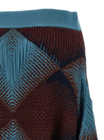 Kiko Kostadinov Ikat Argyle Skirt Blue