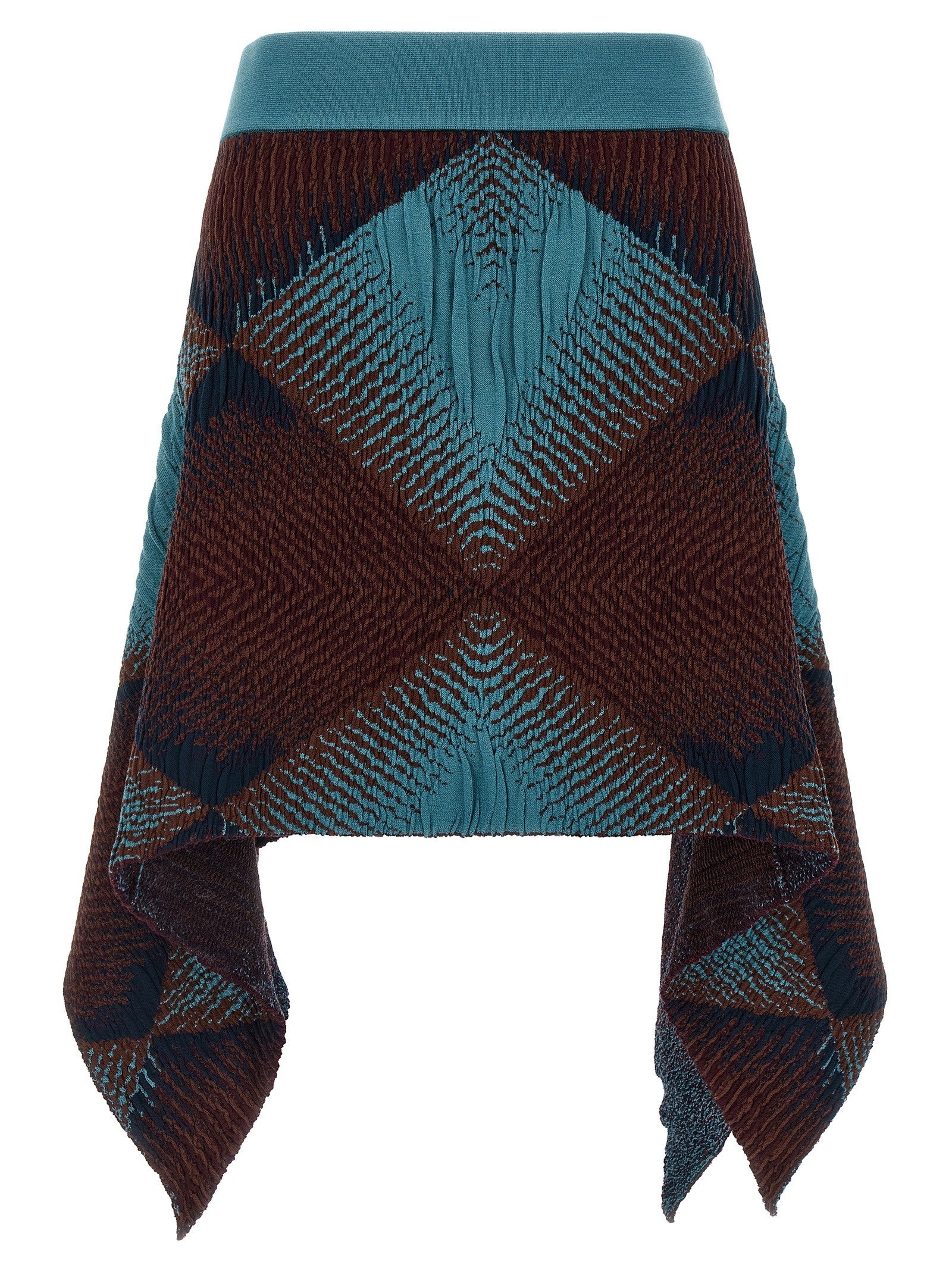 Kiko Kostadinov Ikat Argyle Skirt Blue