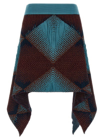 Kiko Kostadinov Ikat Argyle Skirt Blue