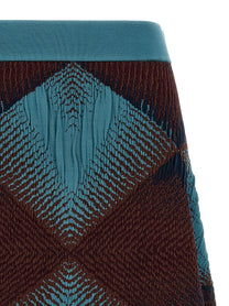 Kiko Kostadinov Ikat Argyle Skirt Blue