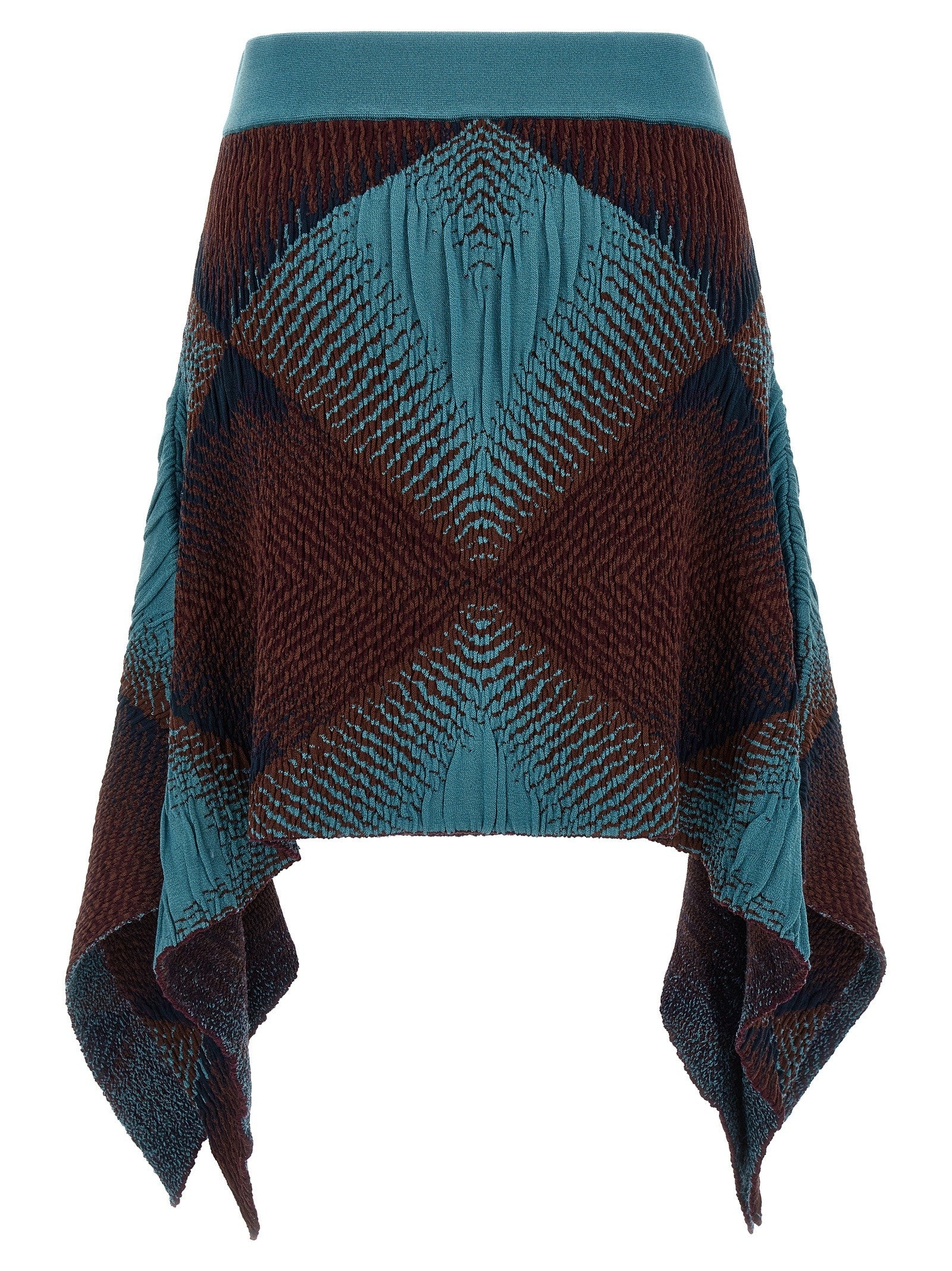 Kiko Kostadinov Ikat Argyle Skirt Blue