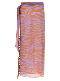 The Attico Il Primo Bagno Sarong Skirt Purple