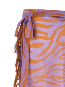 The Attico Il Primo Bagno Sarong Skirt Purple
