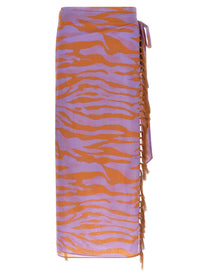 The Attico Il Primo Bagno Sarong Skirt Purple