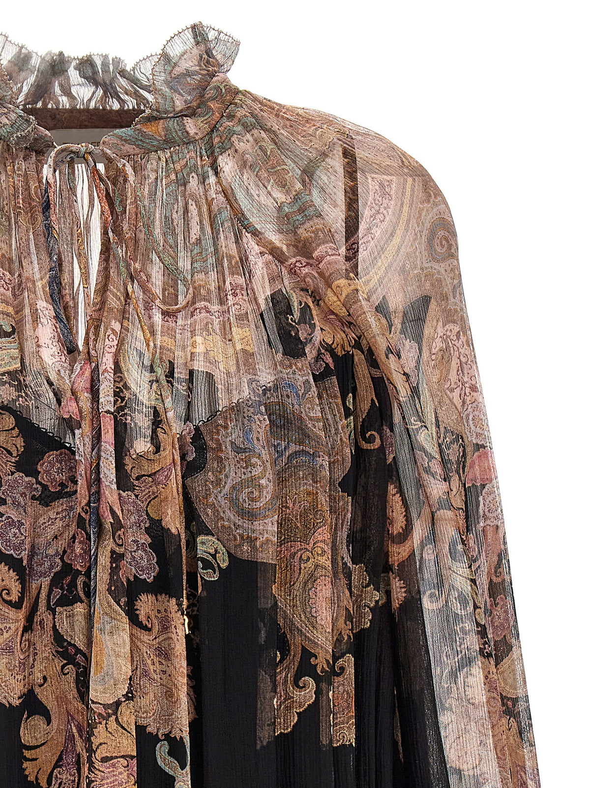 Zimmermann Illustration Billow Blouse Gold, view 3