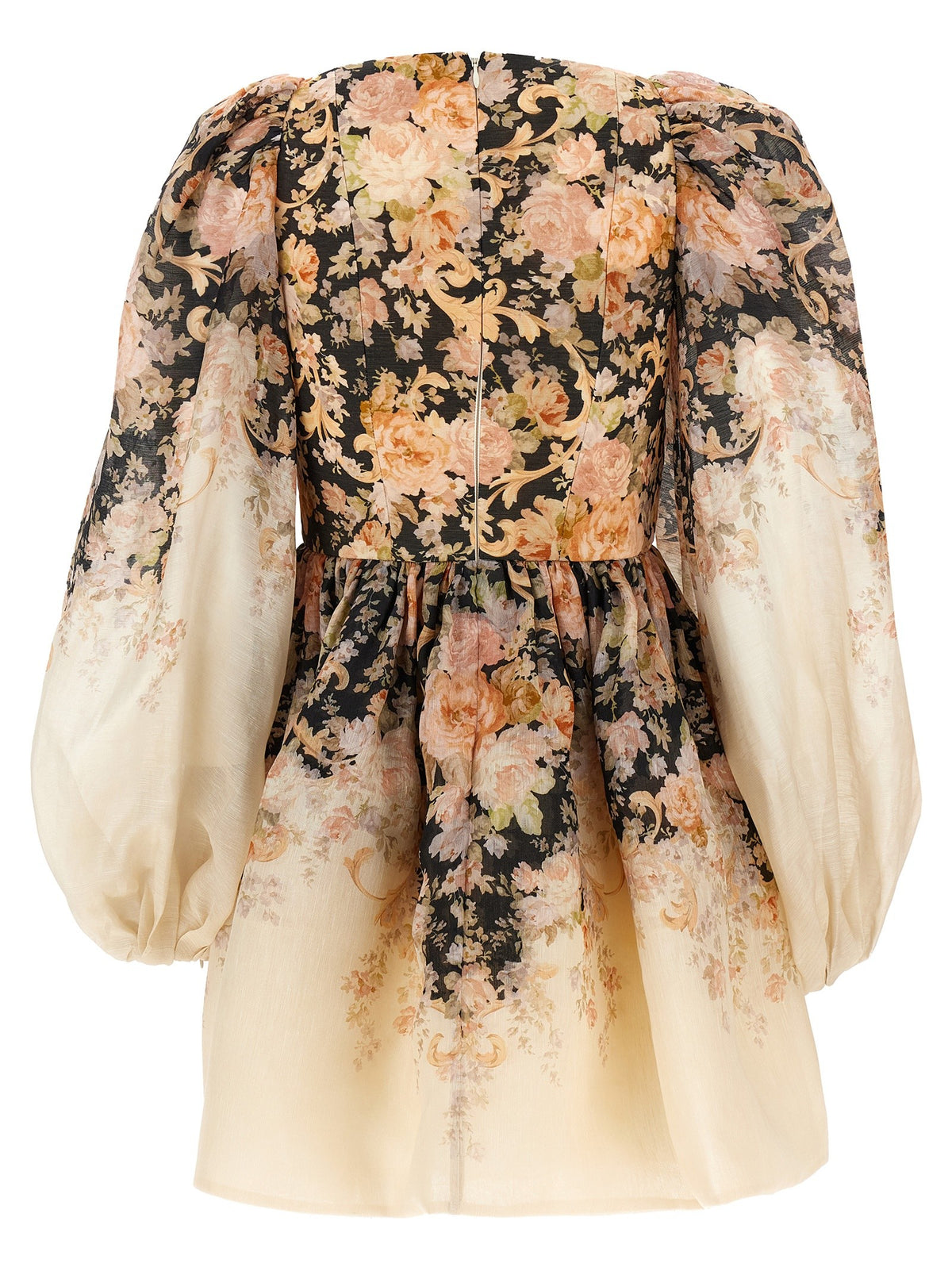 Zimmermann Illustration Draped Mini Dress Gold, view 2