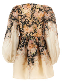 Zimmermann Illustration Draped Mini Dress Gold, view 2