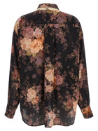 Zimmermann Illustration Lace Scarf Shirt Gold, view 2