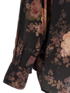 Zimmermann Illustration Lace Scarf Shirt Gold, view 4