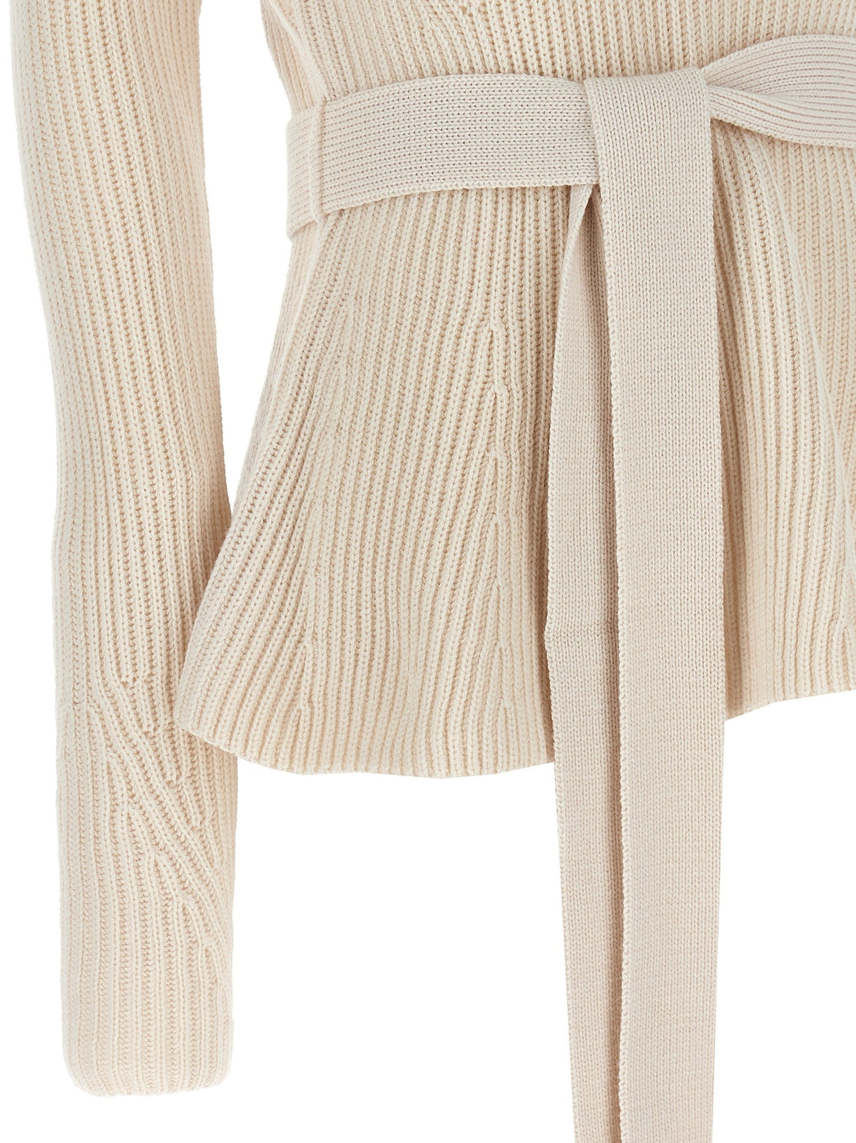 Zimmermann Illustration Peplum Sweater Beige, view 4