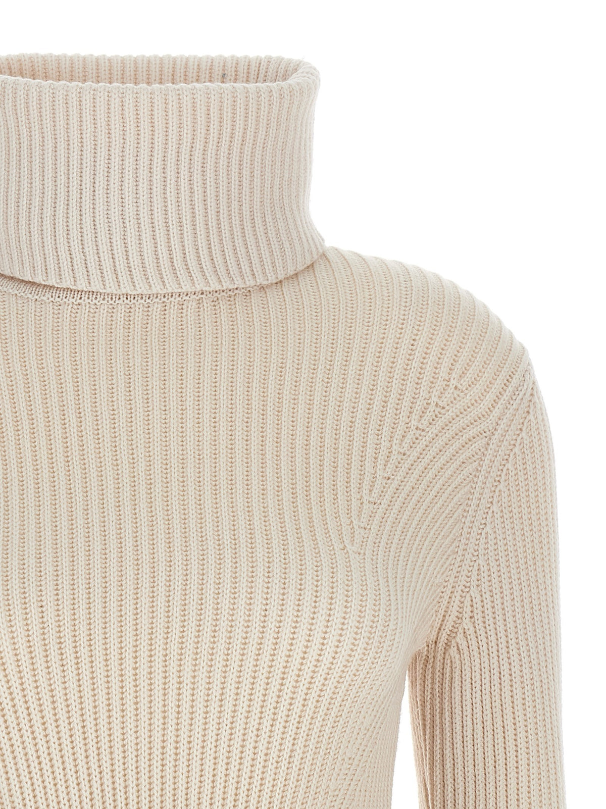 Zimmermann Illustration Peplum Sweater Beige, view 3