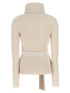 Zimmermann Illustration Peplum Sweater Beige, view 2