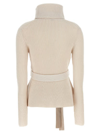 Zimmermann Illustration Peplum Sweater Beige, view 2