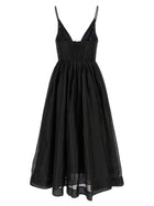 Zimmermann Illustration Neck Midi Dress Black, view 2
