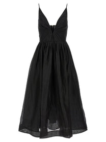 Zimmermann Illustration Neck Midi Dress Black